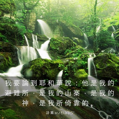 Picture 03 - 詩 篇 91:2 CUVT - 我 要 論 到 耶 和 華 說 ： 他 是 我 - Bible Verse Picture