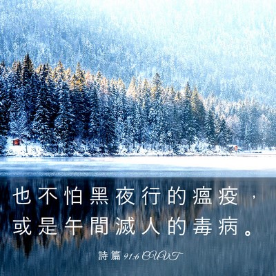 Picture 03 - 詩 篇 91:6 CUVT - 也 不 怕 黑 夜 行 的 瘟 疫 ， 或 是 - Bible Verse Picture