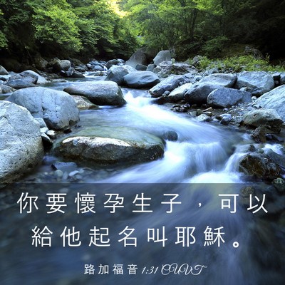 Picture 03 - 路 加 福 音 1:31 CUVT - 你 要 懷 孕 生 子 ， 可 以 給 他 起 - Bible Verse Picture