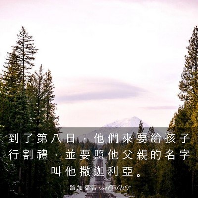 Picture 03 - 路 加 福 音 1:59 CUVT - 到 了 第 八 日 ， 他 們 來 要 給 孩 - Bible Verse Picture