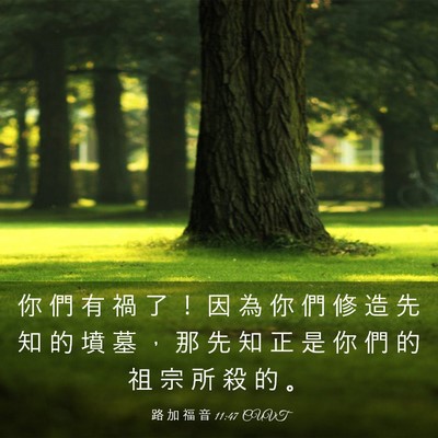 Picture 03 - 路 加 福 音 11:47 CUVT - 你 們 有 禍 了 ！ 因 為 你 們 修 造 - Bible Verse Picture