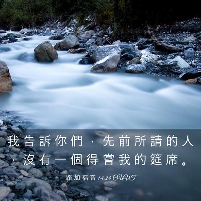 Picture 03 - 路 加 福 音 14:24 CUVT - 我 告 訴 你 們 ， 先 前 所 請 的 人 - Bible Verse Picture
