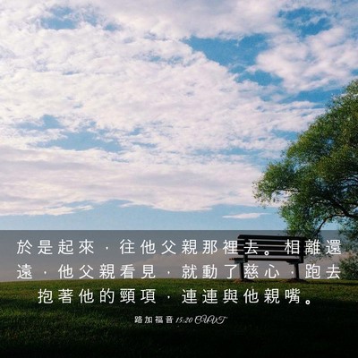 Picture 03 - 路 加 福 音 15:20 CUVT - 於 是 起 來 ， 往 他 父 親 那 裡 去 - Bible Verse Picture