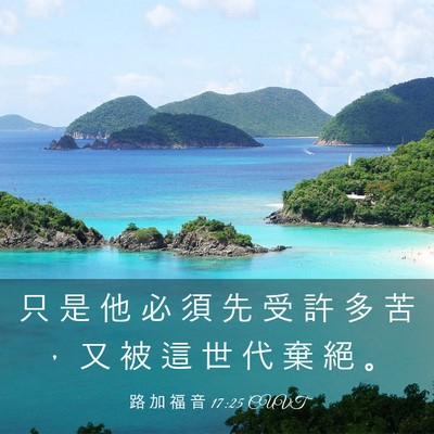 Picture 03 - 路 加 福 音 17:25 CUVT - 只 是 他 必 須 先 受 許 多 苦 ， 又 - Bible Verse Picture