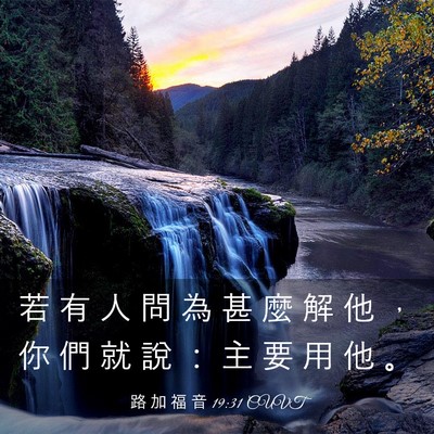 Picture 03 - 路 加 福 音 19:31 CUVT - 若 有 人 問 為 甚 麼 解 他 ， 你 們 - Bible Verse Picture