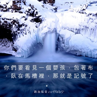 Picture 03 - 路 加 福 音 2:12 CUVT - 你 們 要 看 見 一 個 嬰 孩 ， 包 著 - Bible Verse Picture