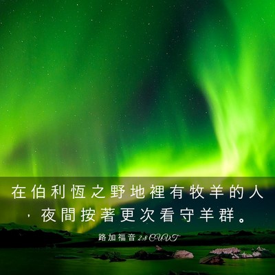 Picture 03 - 路 加 福 音 2:8 CUVT - 在 伯 利 恆 之 野 地 裡 有 牧 羊 的 - Bible Verse Picture