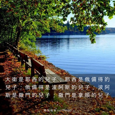 Picture 03 - 路 加 福 音 3:32 CUVT - 大 衛 是 耶 西 的 兒 子 ； 耶 西 是 - Bible Verse Picture