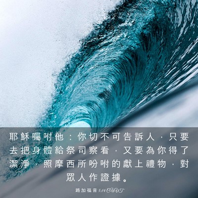 Picture 03 - 路 加 福 音 5:14 CUVT - 耶 穌 囑 咐 他 ： 你 切 不 可 告 訴 - Bible Verse Picture