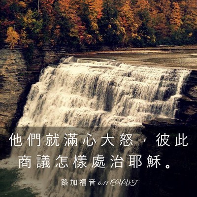 Picture 03 - 路 加 福 音 6:11 CUVT - 他 們 就 滿 心 大 怒 ， 彼 此 商 議 - Bible Verse Picture