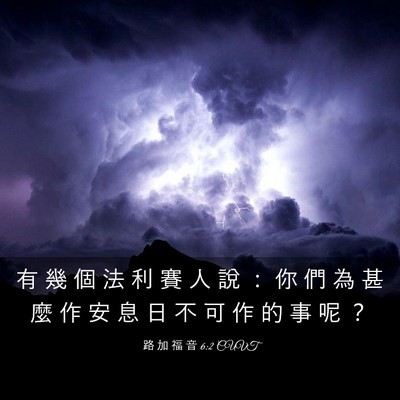Picture 03 - 路 加 福 音 6:2 CUVT - 有 幾 個 法 利 賽 人 說 ： 你 們 為 - Bible Verse Picture