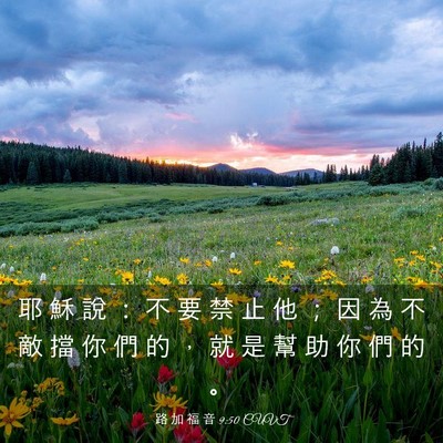 Picture 03 - 路 加 福 音 9:50 CUVT - 耶 穌 說 ： 不 要 禁 止 他 ； 因 為 - Bible Verse Picture