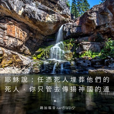 Picture 03 - 路 加 福 音 9:60 CUVT - 耶 穌 說 ： 任 憑 死 人 埋 葬 他 們 - Bible Verse Picture