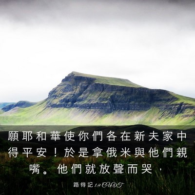 Picture 03 - 路 得 記 1:9 CUVT - 願 耶 和 華 使 你 們 各 在 新 夫 家 - Bible Verse Picture