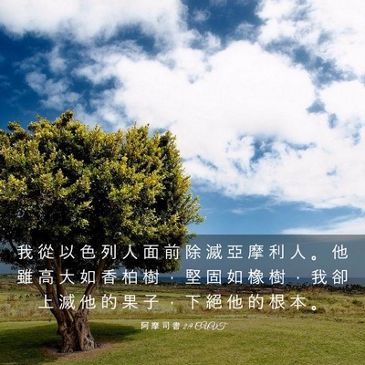 Picture 03 - 阿 摩 司 書 2:9 CUVT - 我 從 以 色 列 人 面 前 除 滅 亞 摩 - Bible Verse Picture