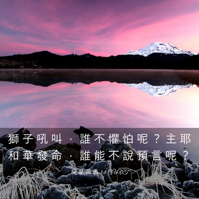 Picture 03 - 阿 摩 司 書 3:8 CUVT - 獅 子 吼 叫 ， 誰 不 懼 怕 呢 ？ 主 - Bible Verse Picture