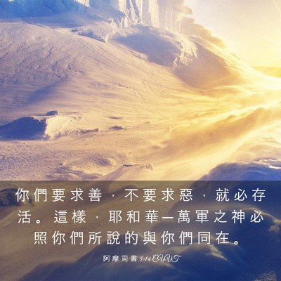 Picture 03 - 阿 摩 司 書 5:14 CUVT - 你 們 要 求 善 ， 不 要 求 惡 ， 就 - Bible Verse Picture