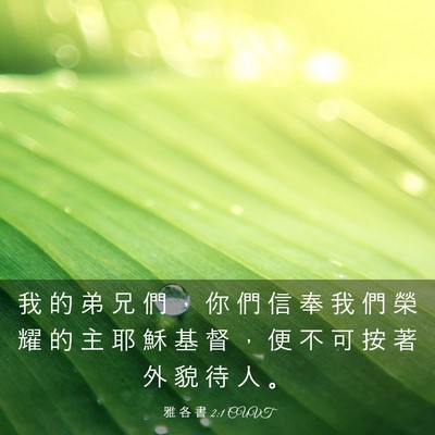 Picture 03 - 雅 各 書 2:1 CUVT - 我 的 弟 兄 們 ， 你 們 信 奉 我 們 - Bible Verse Picture