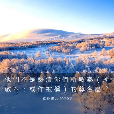 Picture 03 - 雅 各 書 2:7 CUVT - 他 們 不 是 褻 瀆 你 們 所 敬 奉 （ - Bible Verse Picture