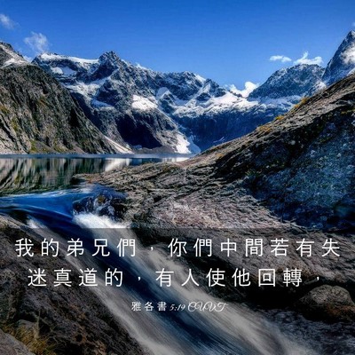 Picture 03 - 雅 各 書 5:19 CUVT - 我 的 弟 兄 們 ， 你 們 中 間 若 有 - Bible Verse Picture