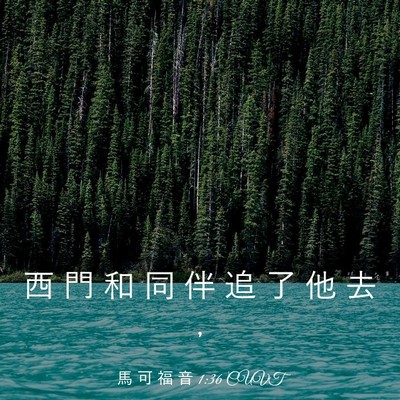 Picture 03 - 馬 可 福 音 1:36 CUVT - 西 門 和 同 伴 追 了 他 去 - Bible Verse Picture