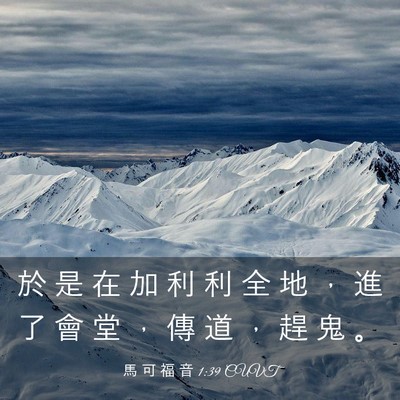 Picture 03 - 馬 可 福 音 1:39 CUVT - 於 是 在 加 利 利 全 地 ， 進 了 會 - Bible Verse Picture