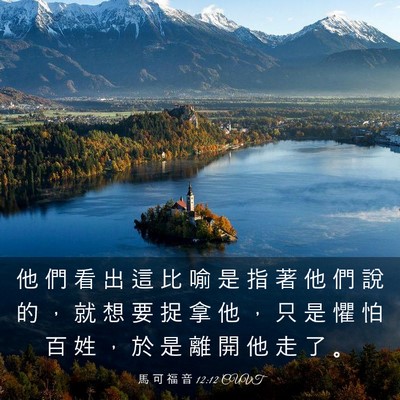 Picture 03 - 馬 可 福 音 12:12 CUVT - 他 們 看 出 這 比 喻 是 指 著 他 們 - Bible Verse Picture