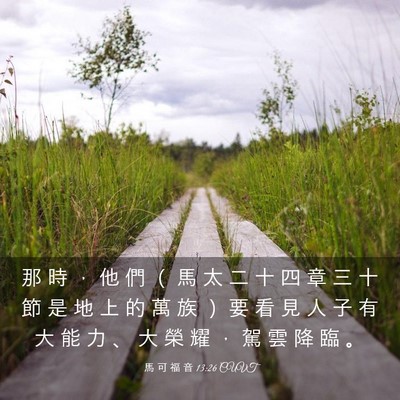 Picture 03 - 馬 可 福 音 13:26 CUVT - 那 時 ， 他 們 （ 馬 太 二 十 四 章 - Bible Verse Picture