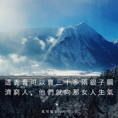 Picture 03 - 馬 可 福 音 14:5 CUVT - 這 香 膏 可 以 賣 三 十 多 兩 銀 子 - Bible Verse Picture