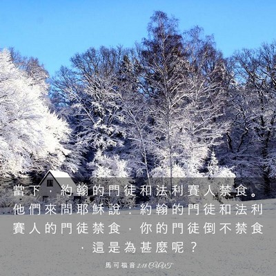 Picture 03 - 馬 可 福 音 2:18 CUVT - 當 下 ， 約 翰 的 門 徒 和 法 利 賽 - Bible Verse Picture