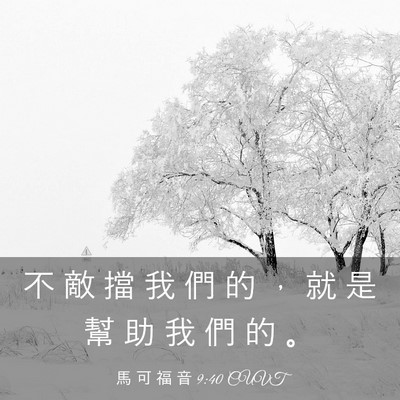 Picture 03 - 馬 可 福 音 9:40 CUVT - 不 敵 擋 我 們 的 ， 就 是 幫 助 我 - Bible Verse Picture