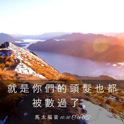 Picture 03 - 馬 太 福 音 10:30 CUVT - 就 是 你 們 的 頭 髮 也 都 被 數 過 - Bible Verse Picture