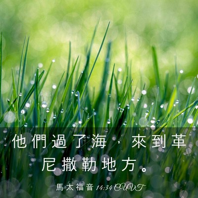 Picture 03 - 馬 太 福 音 14:34 CUVT - 他 們 過 了 海 ， 來 到 革 尼 撒 勒 - Bible Verse Picture