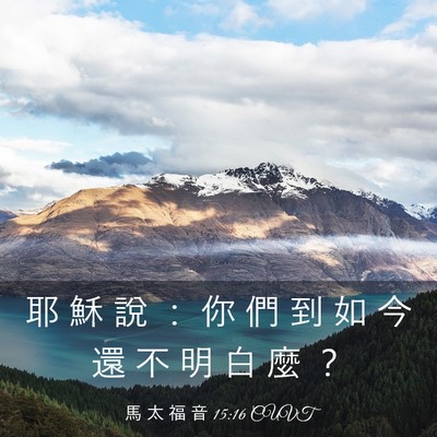 Picture 03 - 馬 太 福 音 15:16 CUVT - 耶 穌 說 ： 你 們 到 如 今 還 不 明 - Bible Verse Picture