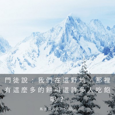 Picture 03 - 馬 太 福 音 15:33 CUVT - 門 徒 說 ： 我 們 在 這 野 地 ， 那 - Bible Verse Picture