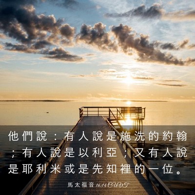Picture 03 - 馬 太 福 音 16:14 CUVT - 他 們 說 ： 有 人 說 是 施 洗 的 約 - Bible Verse Picture