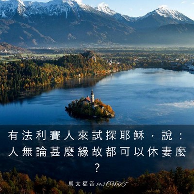 Picture 03 - 馬 太 福 音 19:3 CUVT - 有 法 利 賽 人 來 試 探 耶 穌 ， 說 - Bible Verse Picture