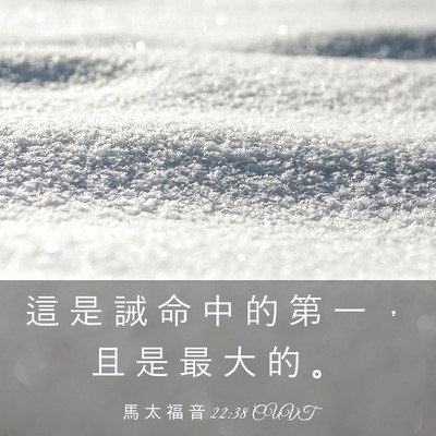 Picture 03 - 馬 太 福 音 22:38 CUVT - 這 是 誡 命 中 的 第 一 ， 且 是 最 - Bible Verse Picture
