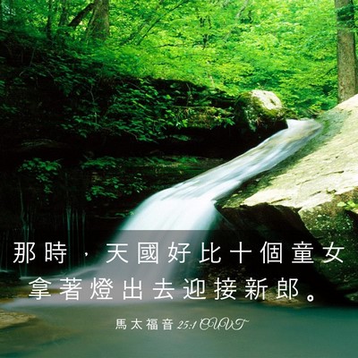 Picture 03 - 馬 太 福 音 25:1 CUVT - 那 時 ， 天 國 好 比 十 個 童 女 拿 - Bible Verse Picture
