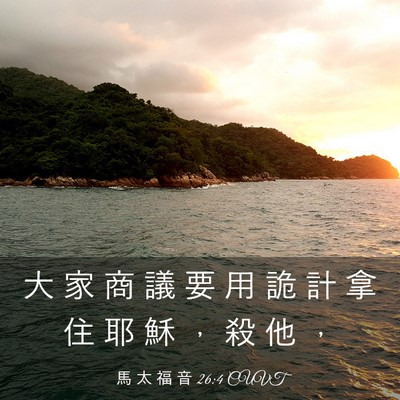 Picture 03 - 馬 太 福 音 26:4 CUVT - 大 家 商 議 要 用 詭 計 拿 住 耶 穌 - Bible Verse Picture