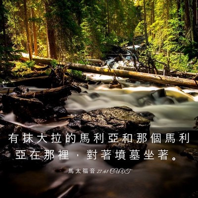 Picture 03 - 馬 太 福 音 27:61 CUVT - 有 抹 大 拉 的 馬 利 亞 和 那 個 馬 - Bible Verse Picture