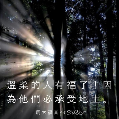 Picture 03 - 馬 太 福 音 5:5 CUVT - 溫 柔 的 人 有 福 了 ！ 因 為 他 們 - Bible Verse Picture