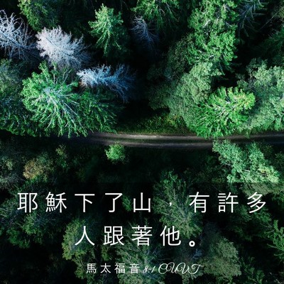 Picture 03 - 馬 太 福 音 8:1 CUVT - 耶 穌 下 了 山 ， 有 許 多 人 跟 著 - Bible Verse Picture