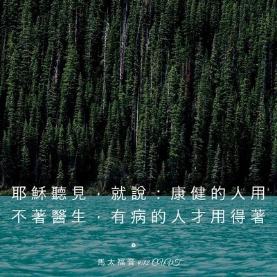 Picture 03 - 馬 太 福 音 9:12 CUVT - 耶 穌 聽 見 ， 就 說 ： 康 健 的 人 - Bible Verse Picture