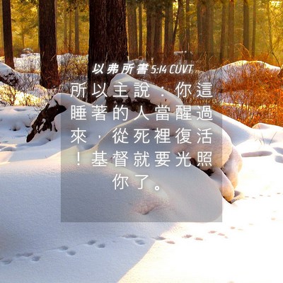 Picture 04 - 以 弗 所 書 5:14 CUVT - 所 以 主 說 ： 你 這 睡 著 的 人 當 - Bible Verse Picture