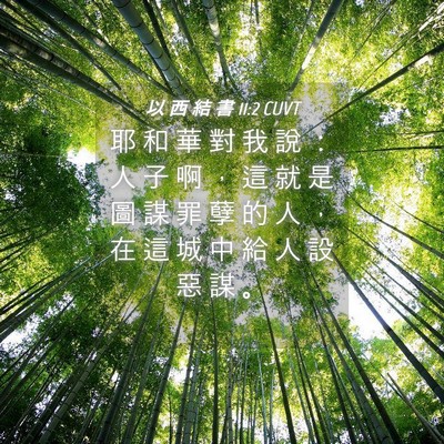 Picture 04 - 以 西 結 書 11:2 CUVT - 耶 和 華 對 我 說 ： 人 子 啊 ， 這 - Bible Verse Picture