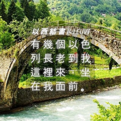 Picture 04 - 以 西 結 書 14:1 CUVT - 有 幾 個 以 色 列 長 老 到 我 這 裡 - Bible Verse Picture