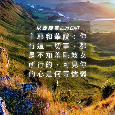 Picture 04 - 以 西 結 書 16:30 CUVT - 主 耶 和 華 說 ： 你 行 這 一 切 事 - Bible Verse Picture