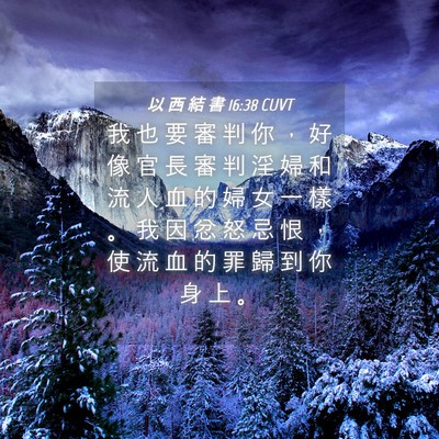 Picture 04 - 以 西 結 書 16:38 CUVT - 我 也 要 審 判 你 ， 好 像 官 長 審 - Bible Verse Picture