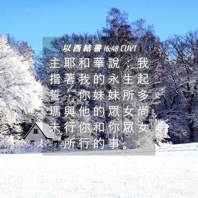 Picture 04 - 以 西 結 書 16:48 CUVT - 主 耶 和 華 說 ： 我 指 著 我 的 永 - Bible Verse Picture